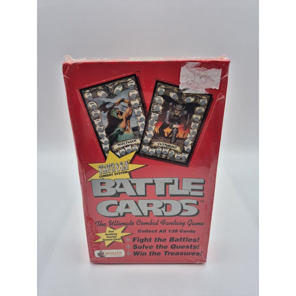 Merlin Battle Cards Scratch & Slay Combat Collectible Cards 1993 Sealed Box
